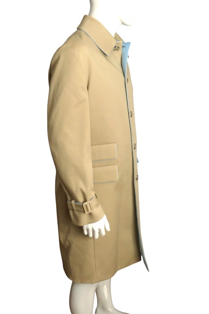 VERSACE NWT 2024 Khaki Twill Overcoat, Multiple Sizes Available