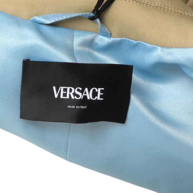 VERSACE NWT 2024 Khaki Twill Overcoat, Multiple Sizes Available