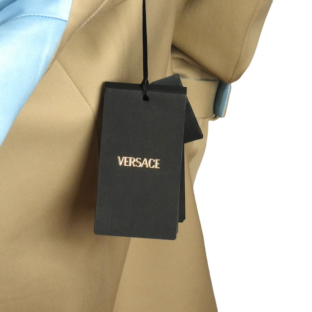 VERSACE NWT 2024 Khaki Twill Overcoat, Multiple Sizes Available