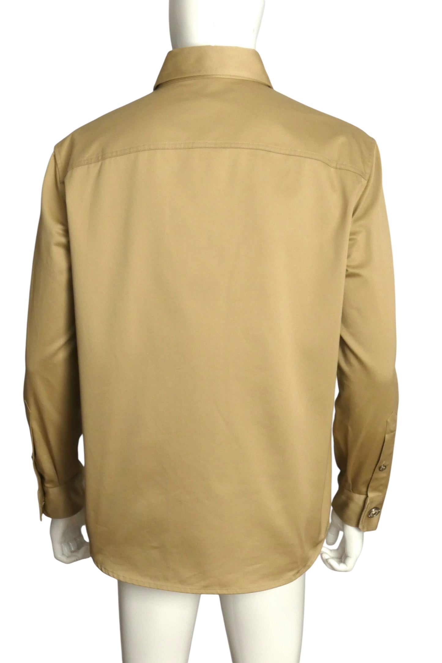 VERSACE- NWT 2024 Khaki Cotton Utility Shirt,  Size Large