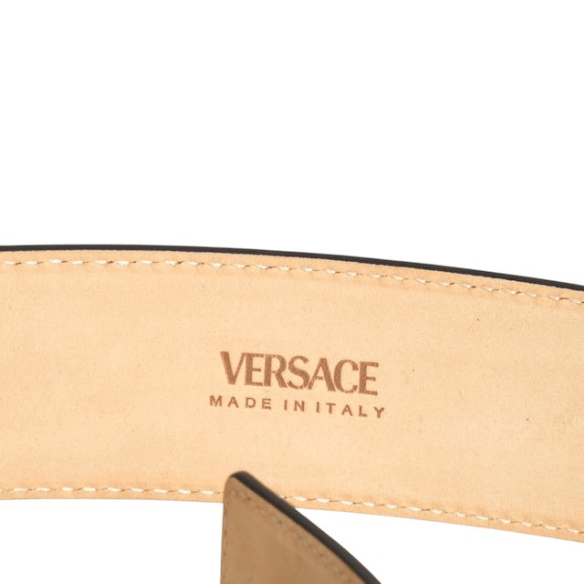 VERSACE- NWT Beige Medusa Head Leather Belt, Multiple Sizes Available