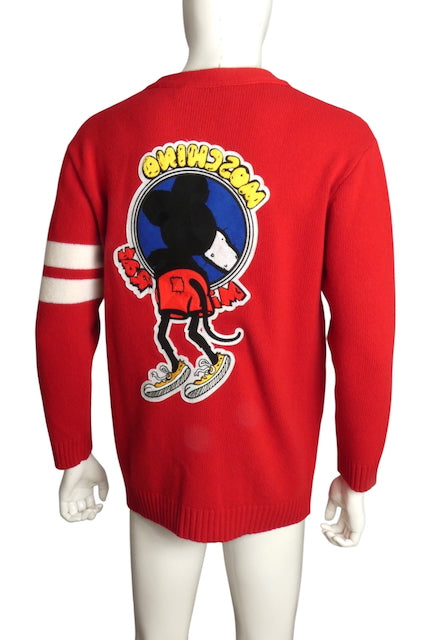 MOSCHINO COUTURE- NWT 2020 Mickey Rat Cardigan, Size Medium
