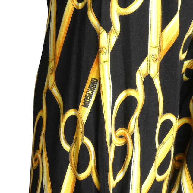 MOSCHINO- Scissor Print Cotton L/S Shirt, Size Large