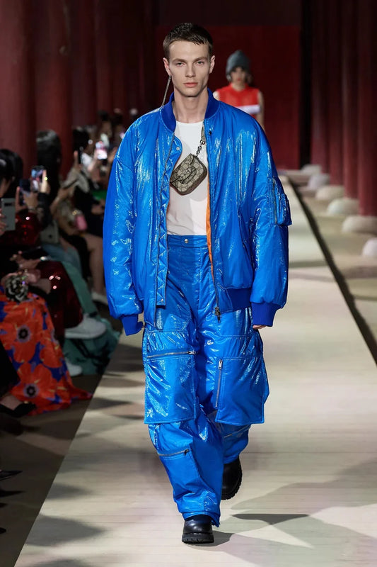 GUCCI- NWT 2024 Blue Rip Stop Bomber Jacket, Multiple Sizes Available
