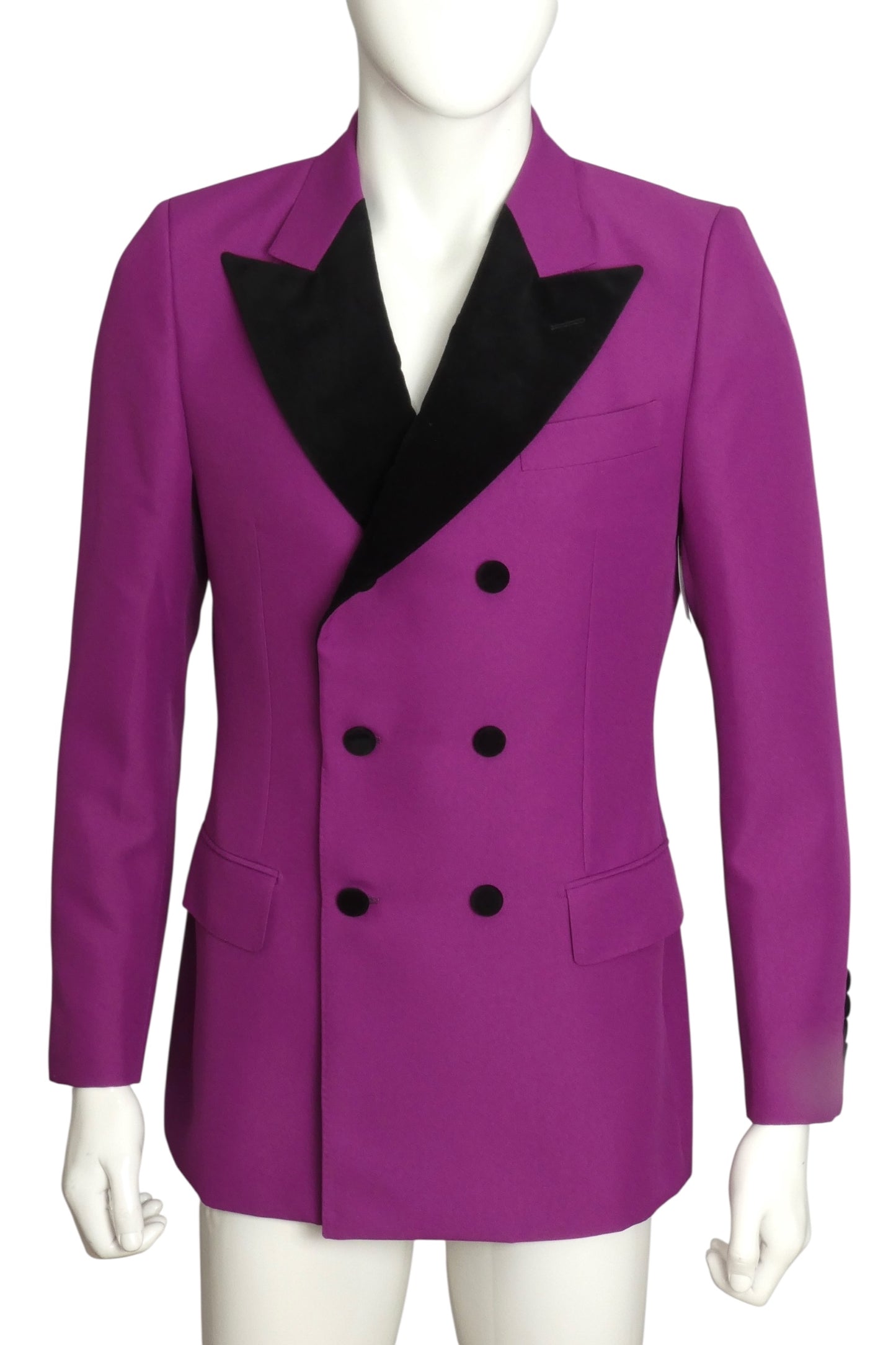 GUCCI- 2022 Purple & Black Tuxedo Jacket, Size Large