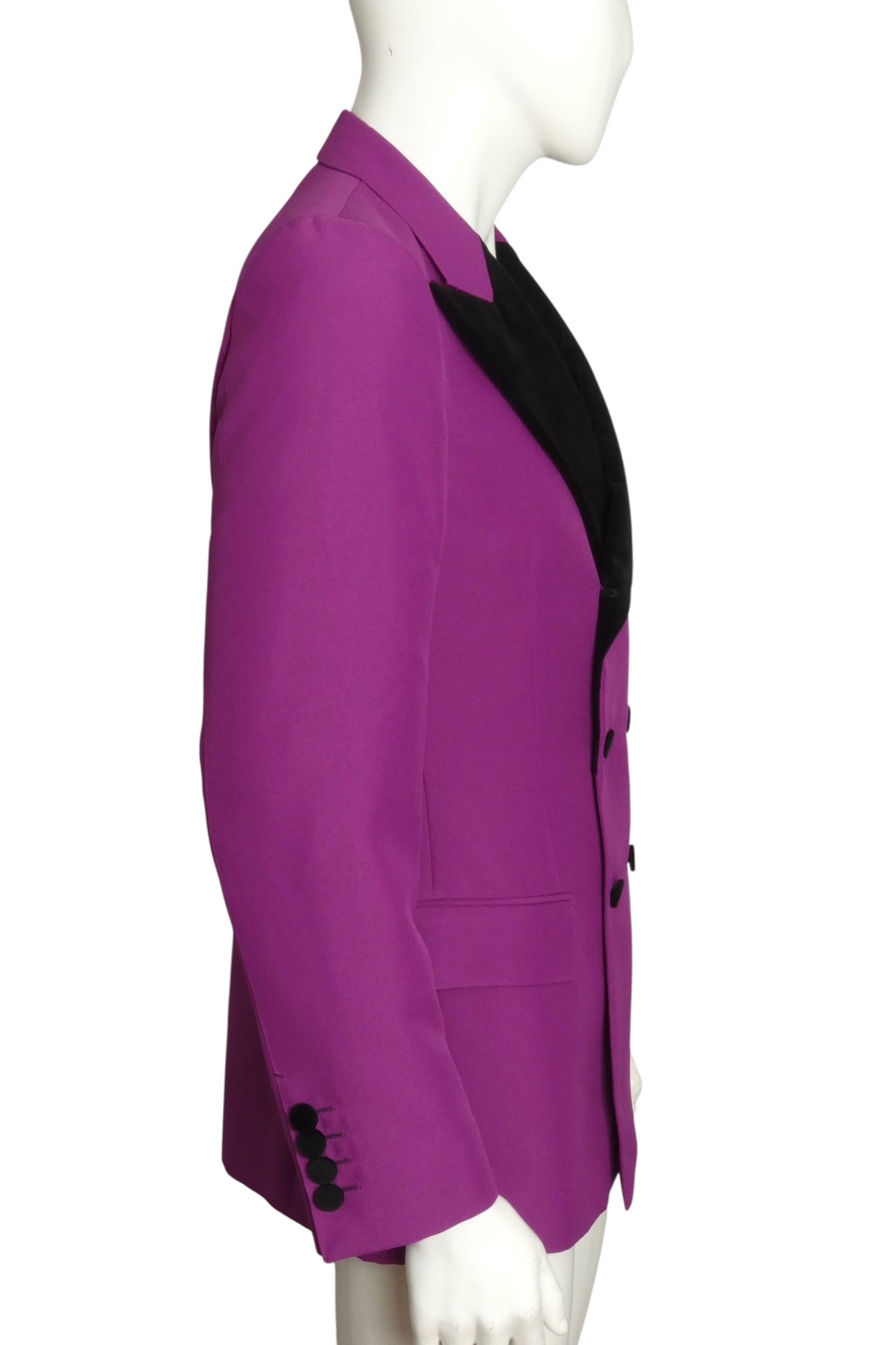 GUCCI- 2022 Purple & Black Tuxedo Jacket, Size Large