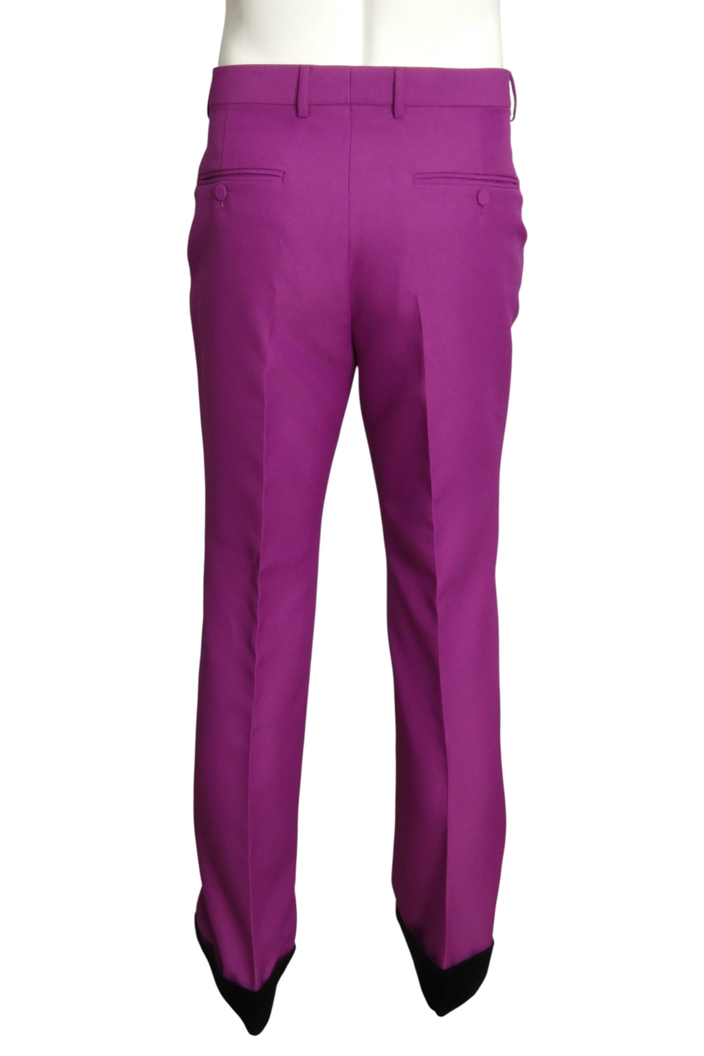 GUCCI- NWT 2022 Purple Wool & Velvet Trousers, Waist 34