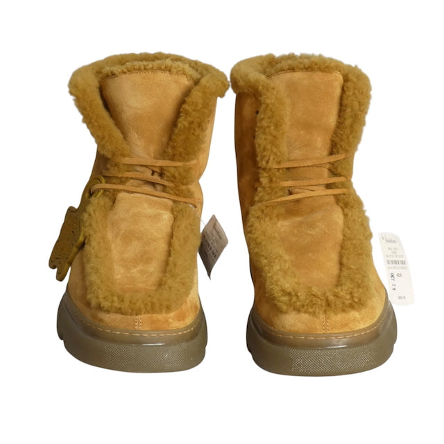 BURBERRY-2023 Brown Shearling Suede Boots, Multiple Sizes Available