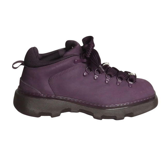 BURBERRY-2023 Purple Suede Low Top Boots, Size 46