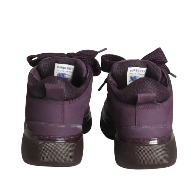 BURBERRY-2023 Purple Suede Low Top Boots, Size 46