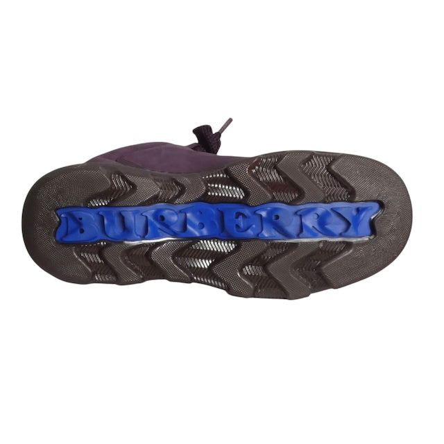 BURBERRY-2023 Purple Suede Low Top Boots, Size 46