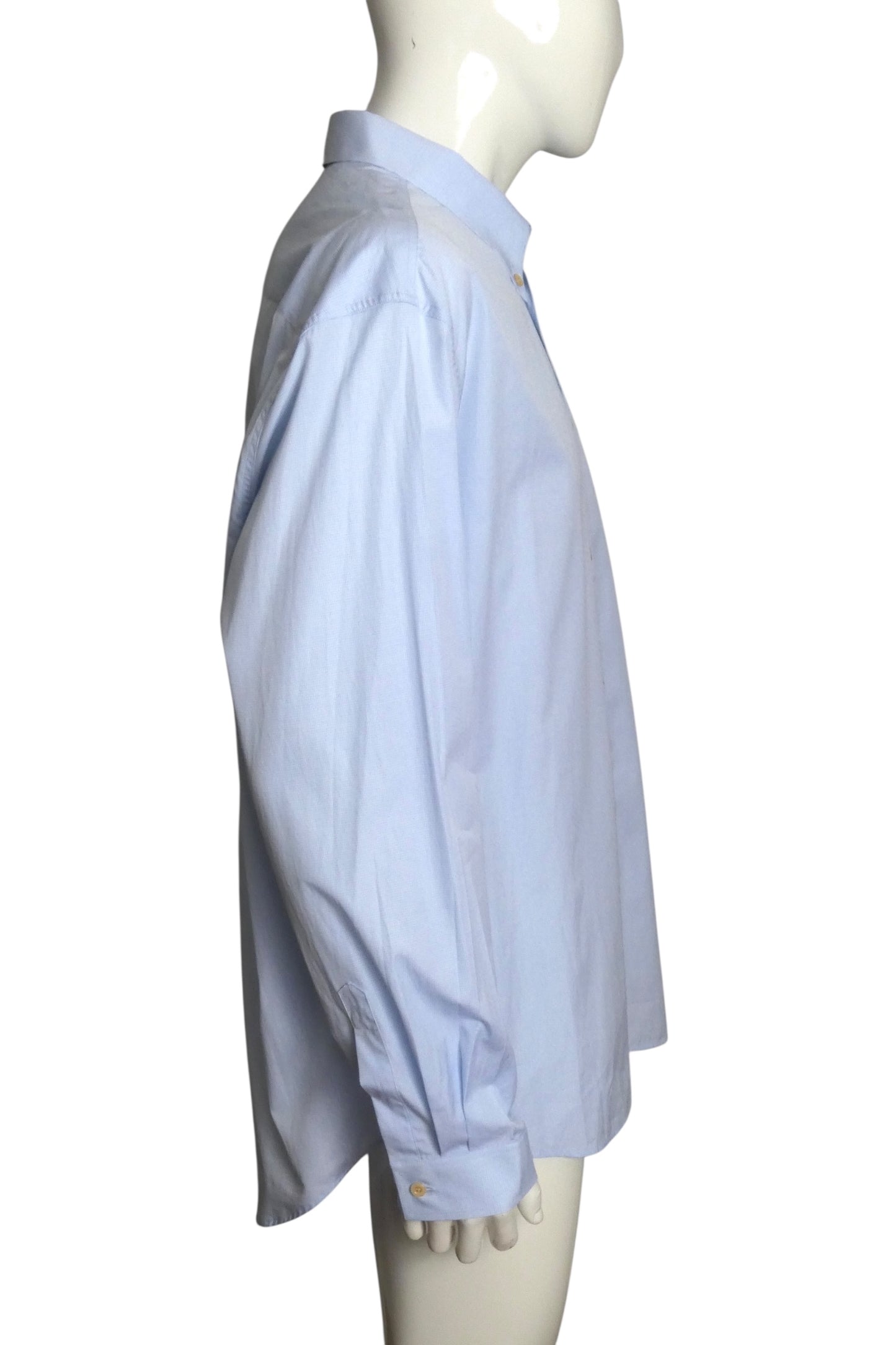GUCCI- NWT 2023 Blue Embroidered Cotton Shirt, Size XXL
