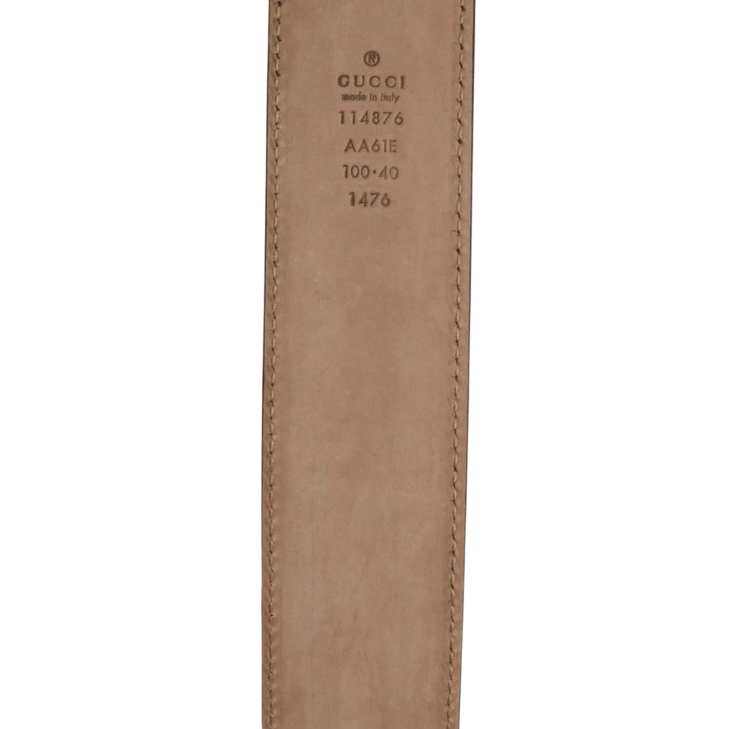 GUCCI- NIB Black Leather Supreme Logo Belt, Size 40