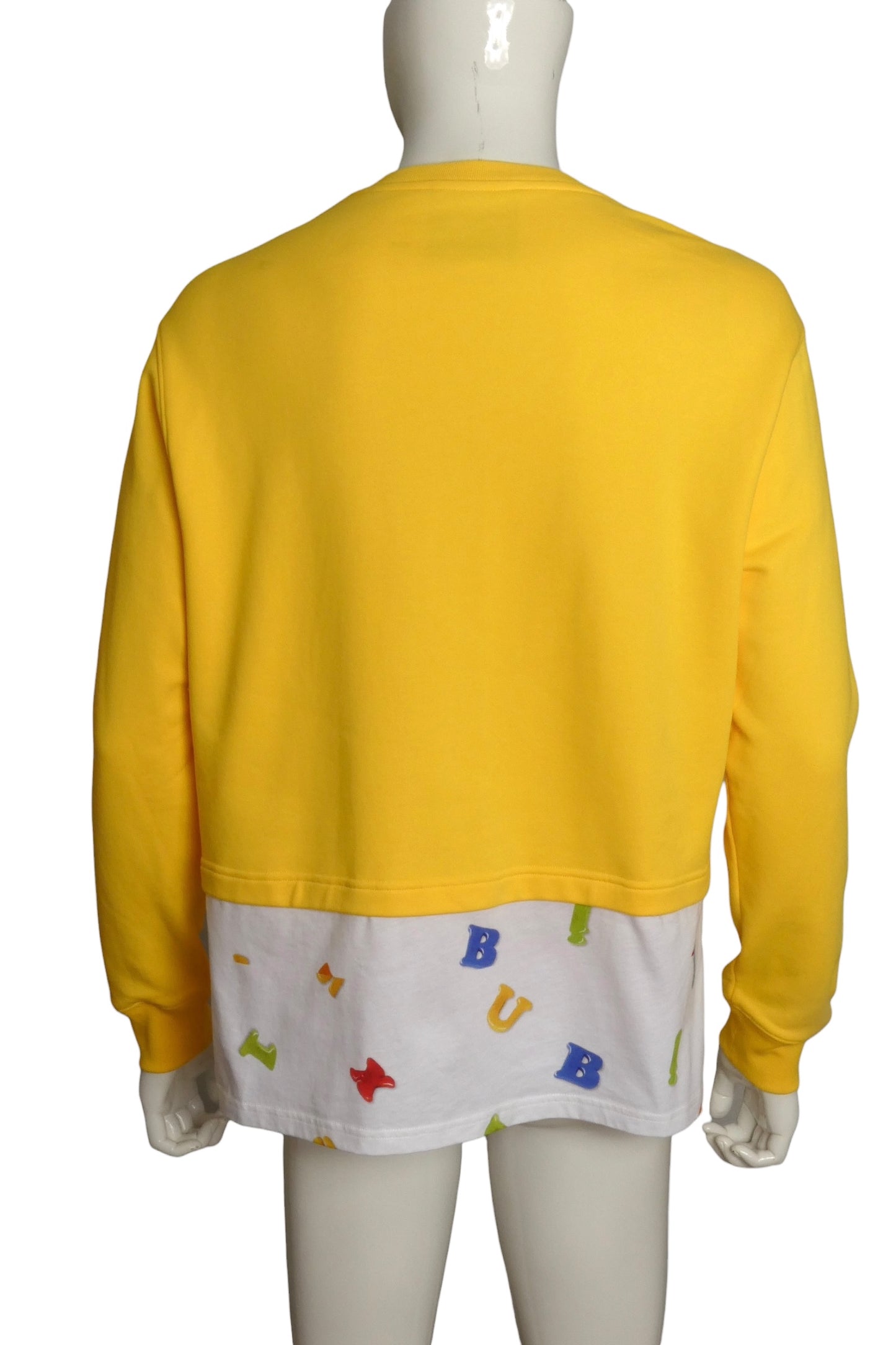 MOSCHINO COUTURE- 2020 Yellow Layered Sweatshirt, Size Medium