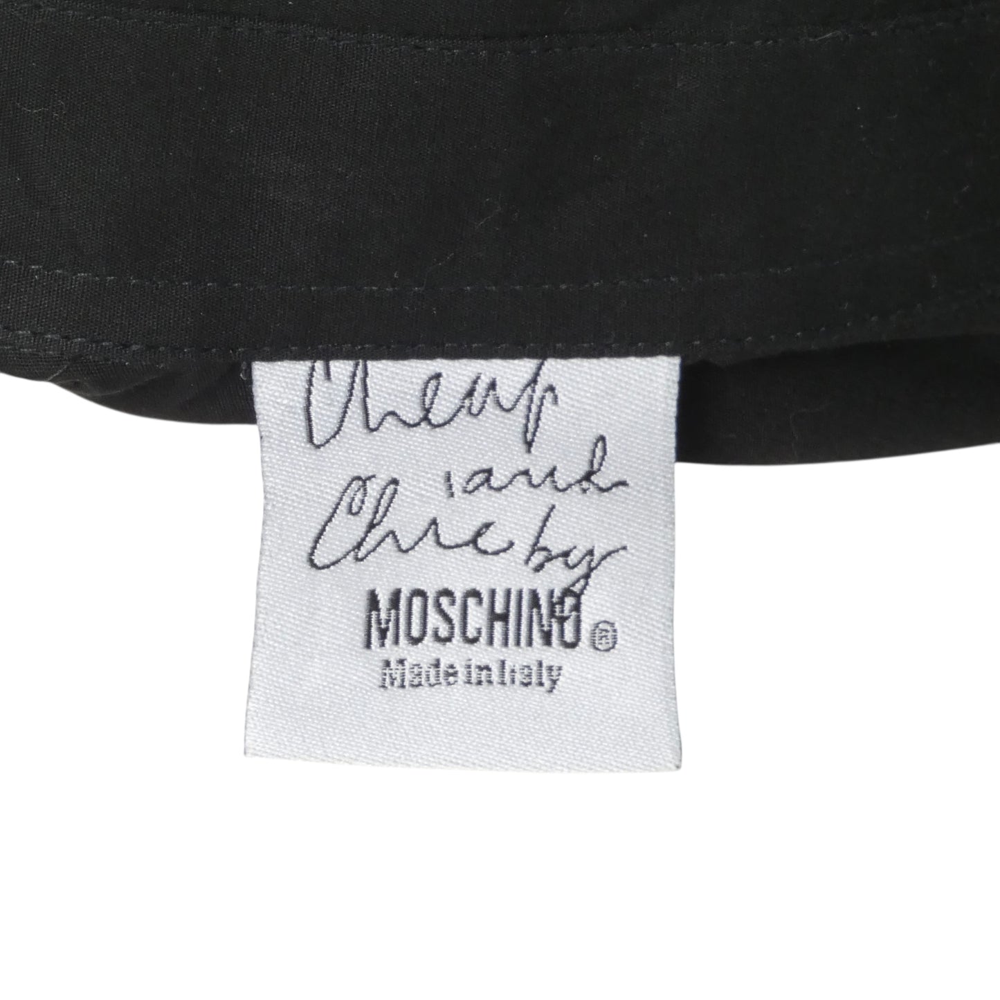 CHEAP & CHIC MOSCHINO- NWT 2002 Black Fringe L/S Shirt, Size Small