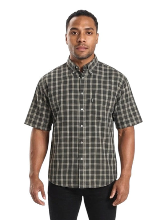 1980s Cotton Plaid Shirt, Size XL