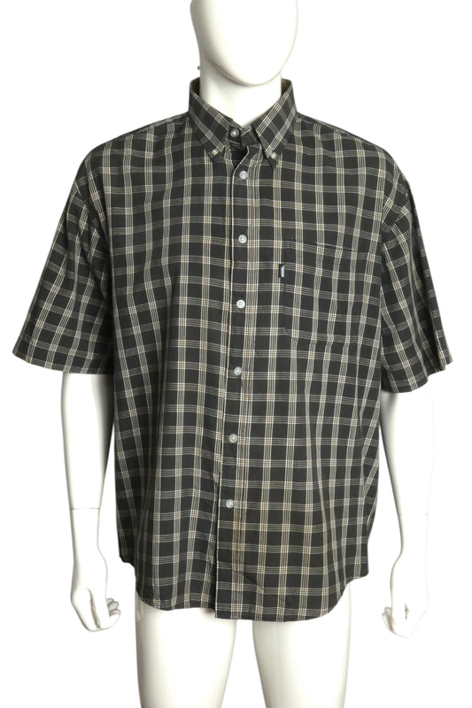 MOSCHINO JEANS- 1980s Cotton Plaid Shirt, Size XL