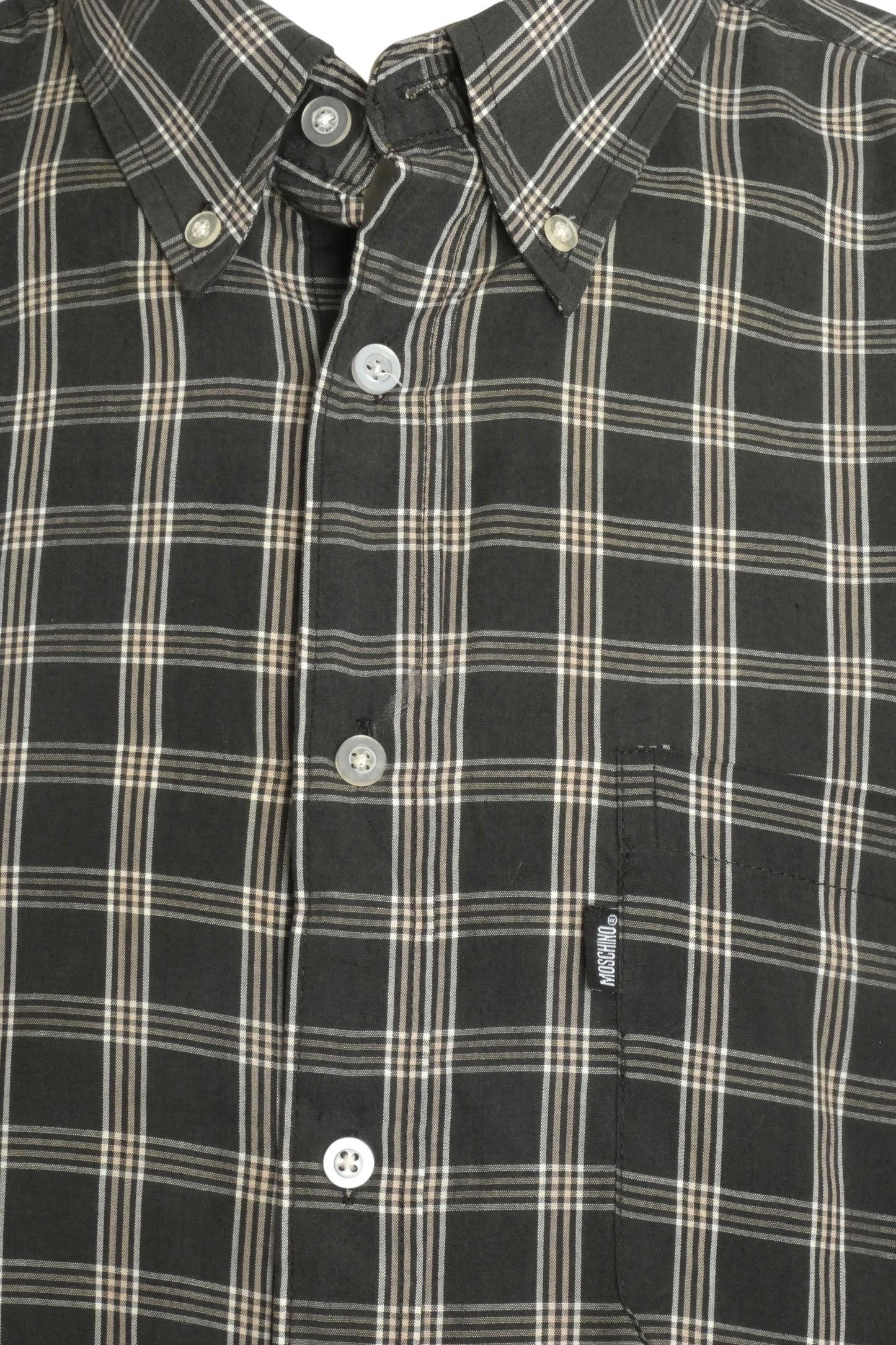 MOSCHINO JEANS- 1980s Plaid Short Sleeve Shirt