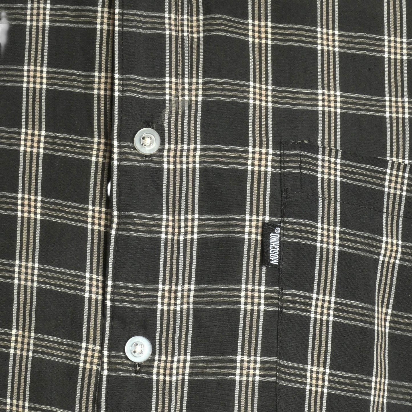 MOSCHINO JEANS- 1980s Cotton Plaid Shirt, Size XL