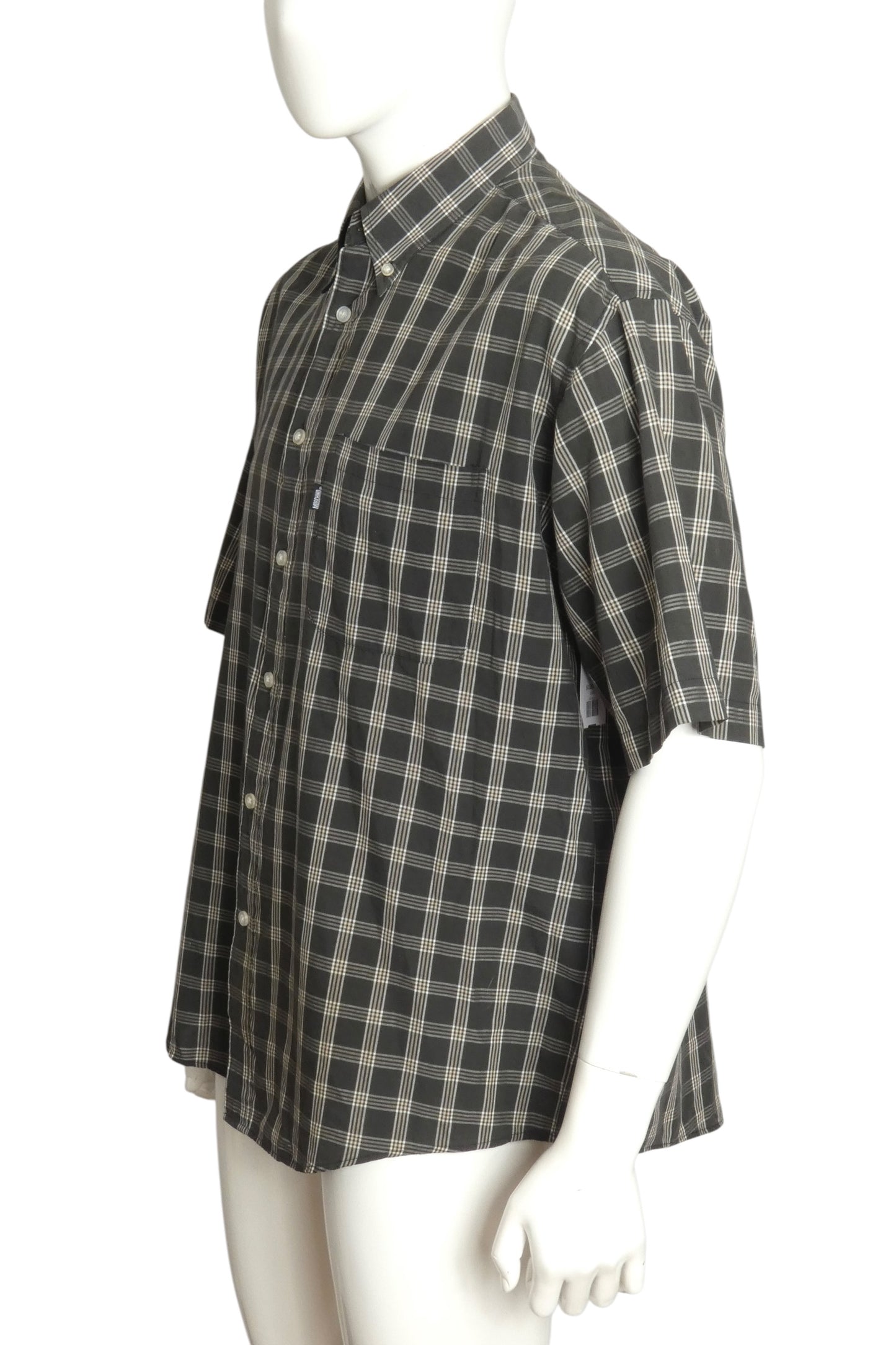 MOSCHINO JEANS- 1980s Plaid Short Sleeve Shirt