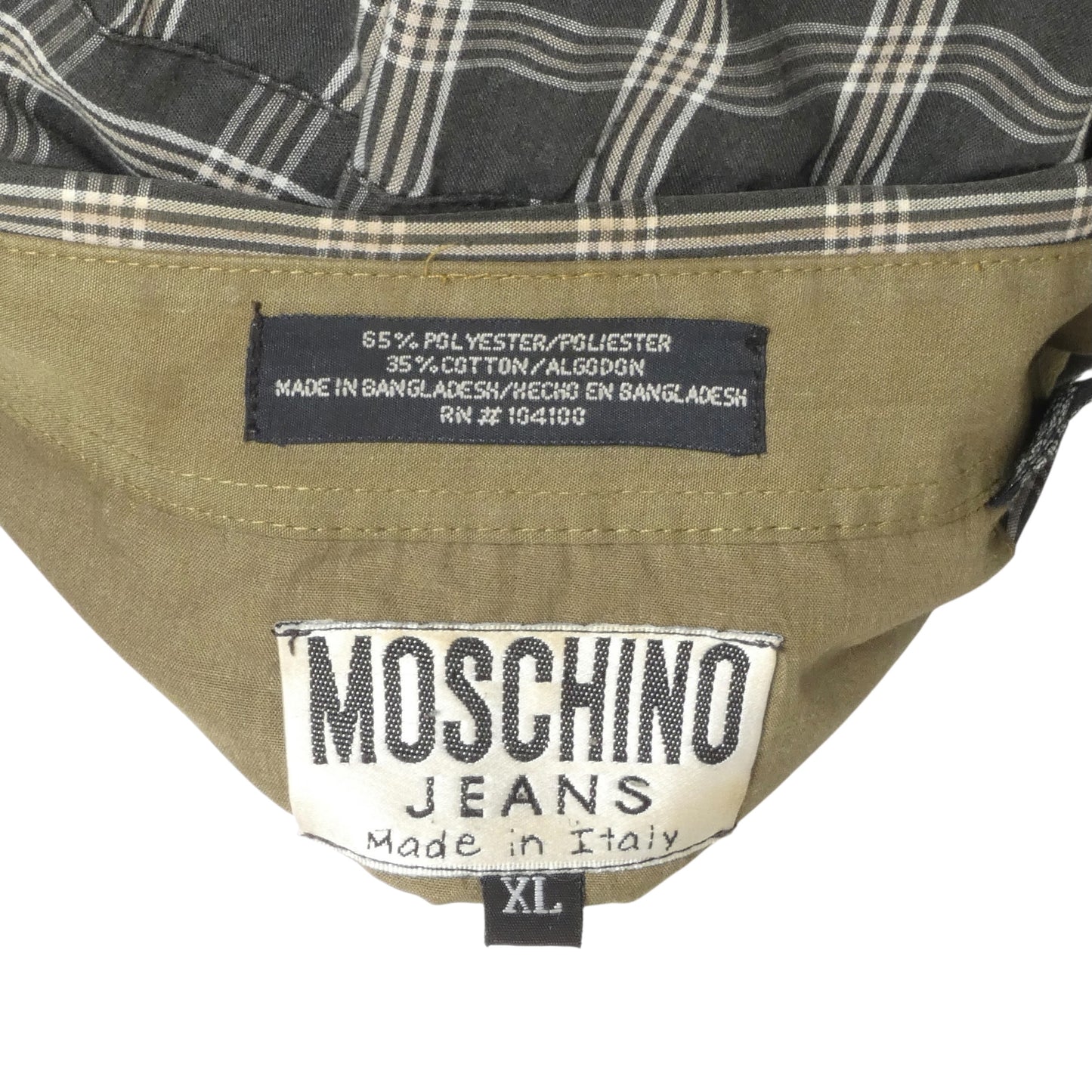 MOSCHINO JEANS- 1980s Plaid Short Sleeve Shirt