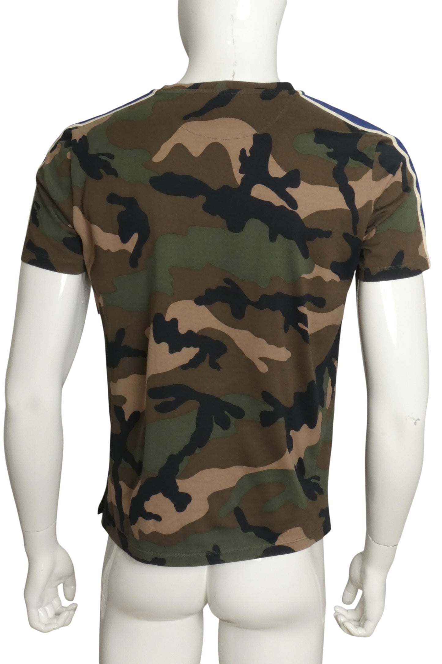 VALENTINO- Camo Print Cotton T-Shirt, Size Medium
