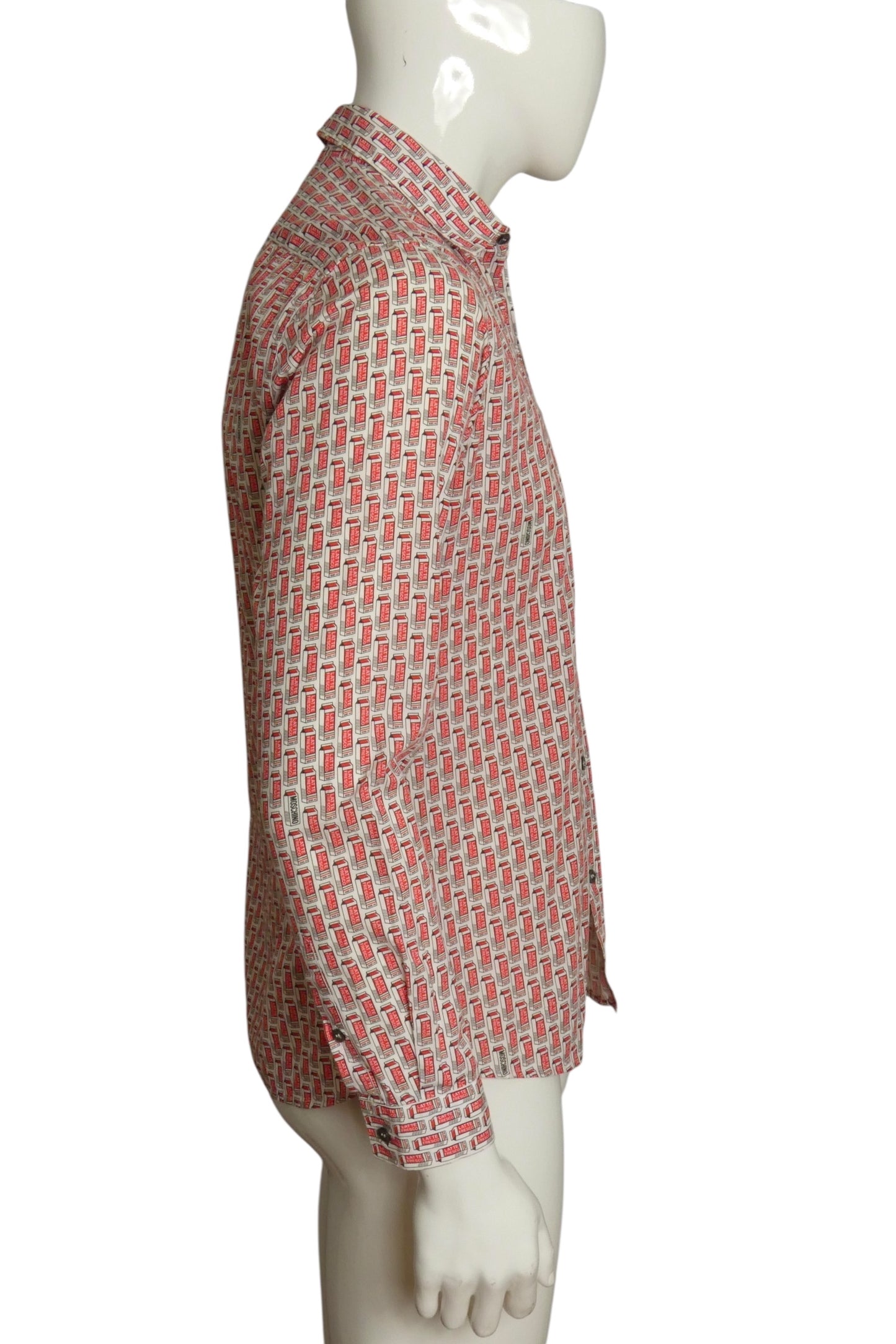 MOSCHINO JEANS- 1990s L/S Cotton Novelty Print Shirt, Size Large