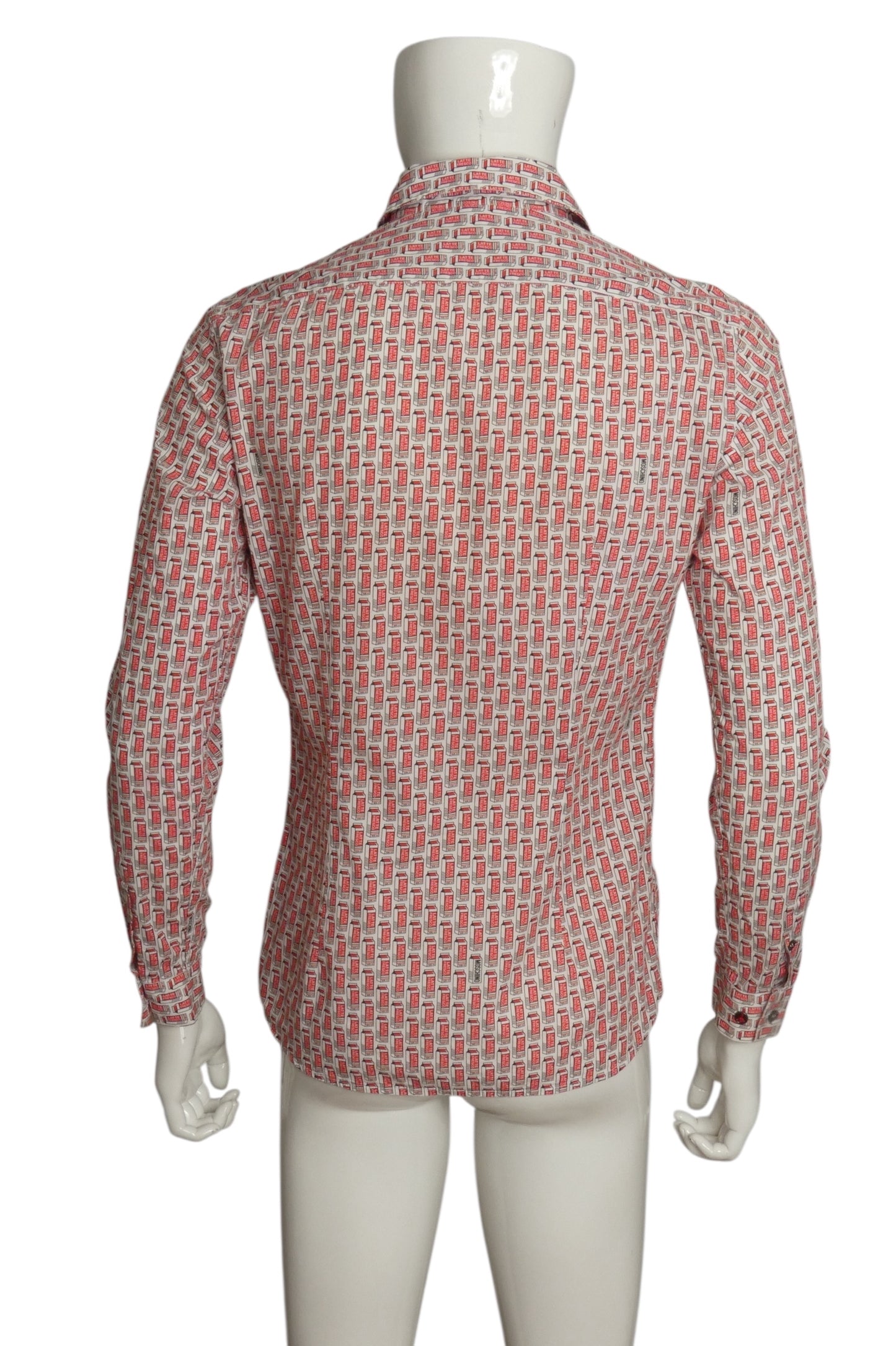MOSCHINO JEANS- 1990s L/S Cotton Novelty Print Shirt, Size Large