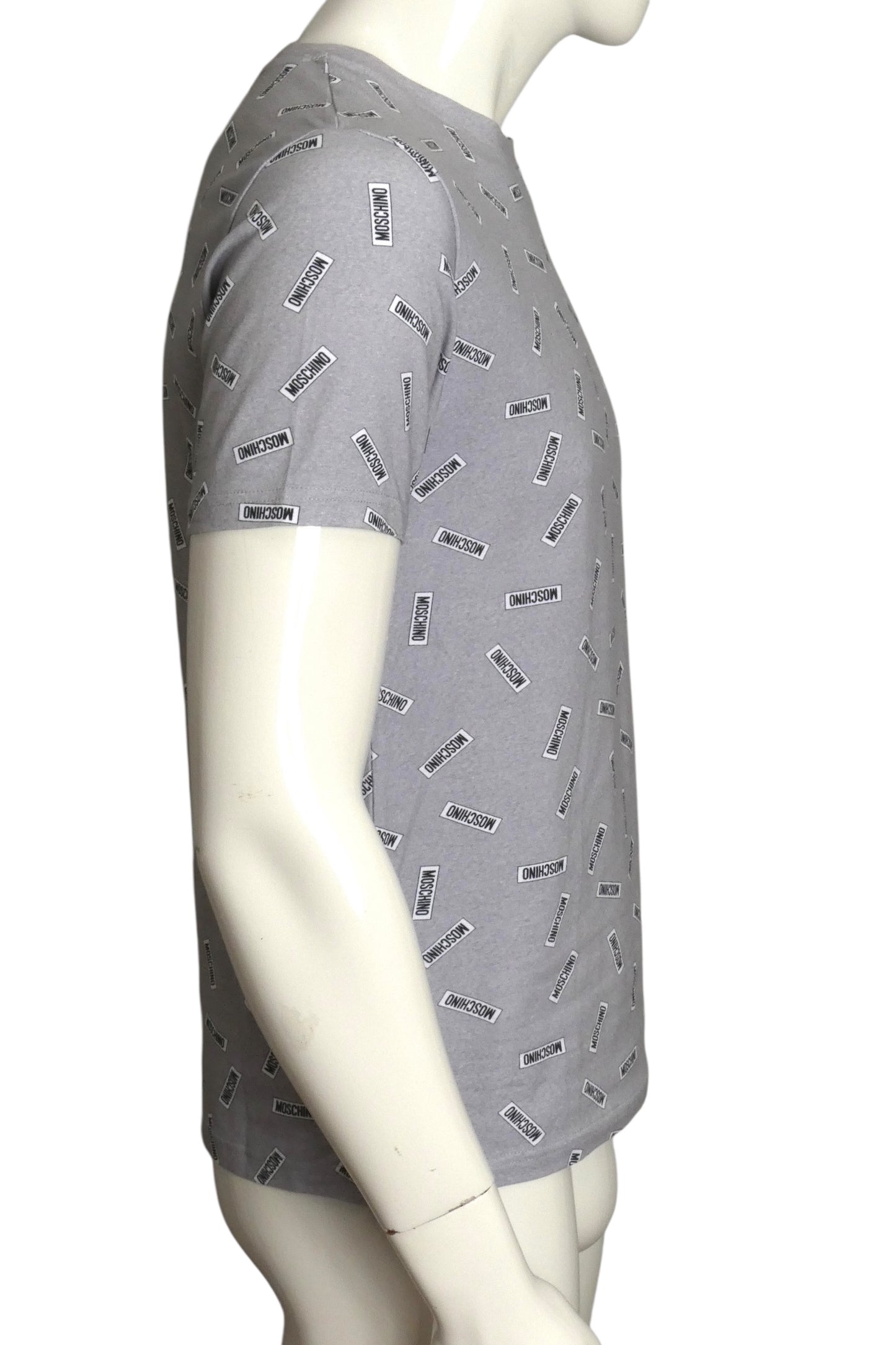 MOSCHINO UNDERWEAR-  NWT Grey Graphic Print T-Shirt, Size XS