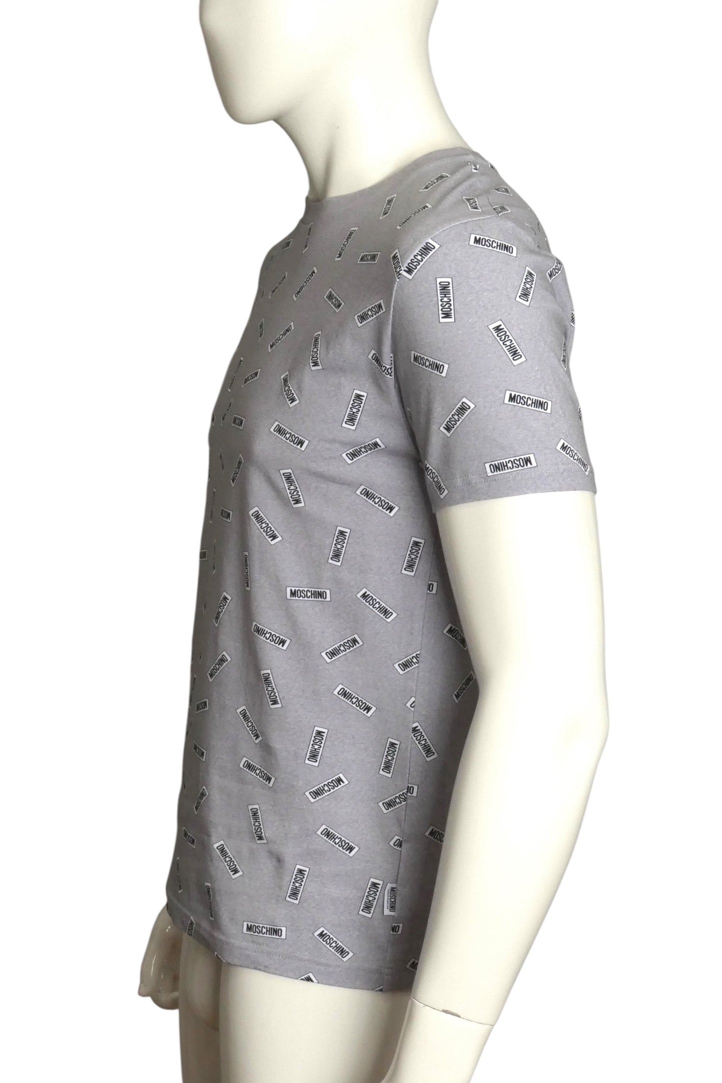 MOSCHINO UNDERWEAR-  NWT Grey Graphic Print T-Shirt, Size XS