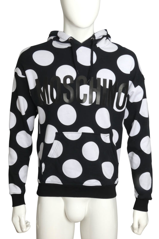 MOSCHINO COUTURE- Polka Dot Hoodie Sweatshirt, Size Small