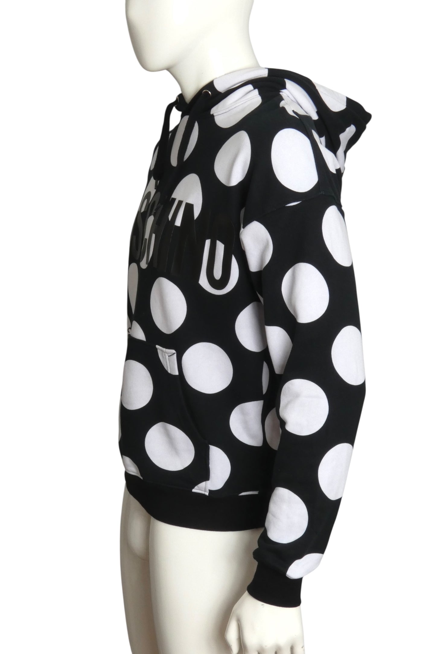 MOSCHINO COUTURE- Polka Dot Hoodie Sweatshirt, Size Small