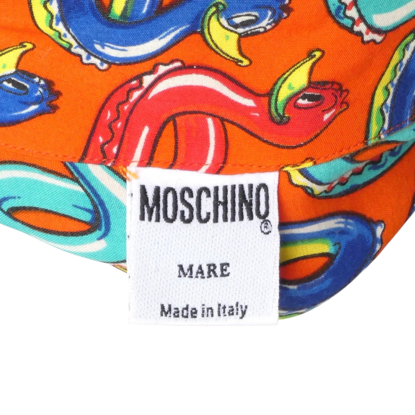 MOSCHINO- 1990s Pool Float S/S Camp Shirt, Size Large