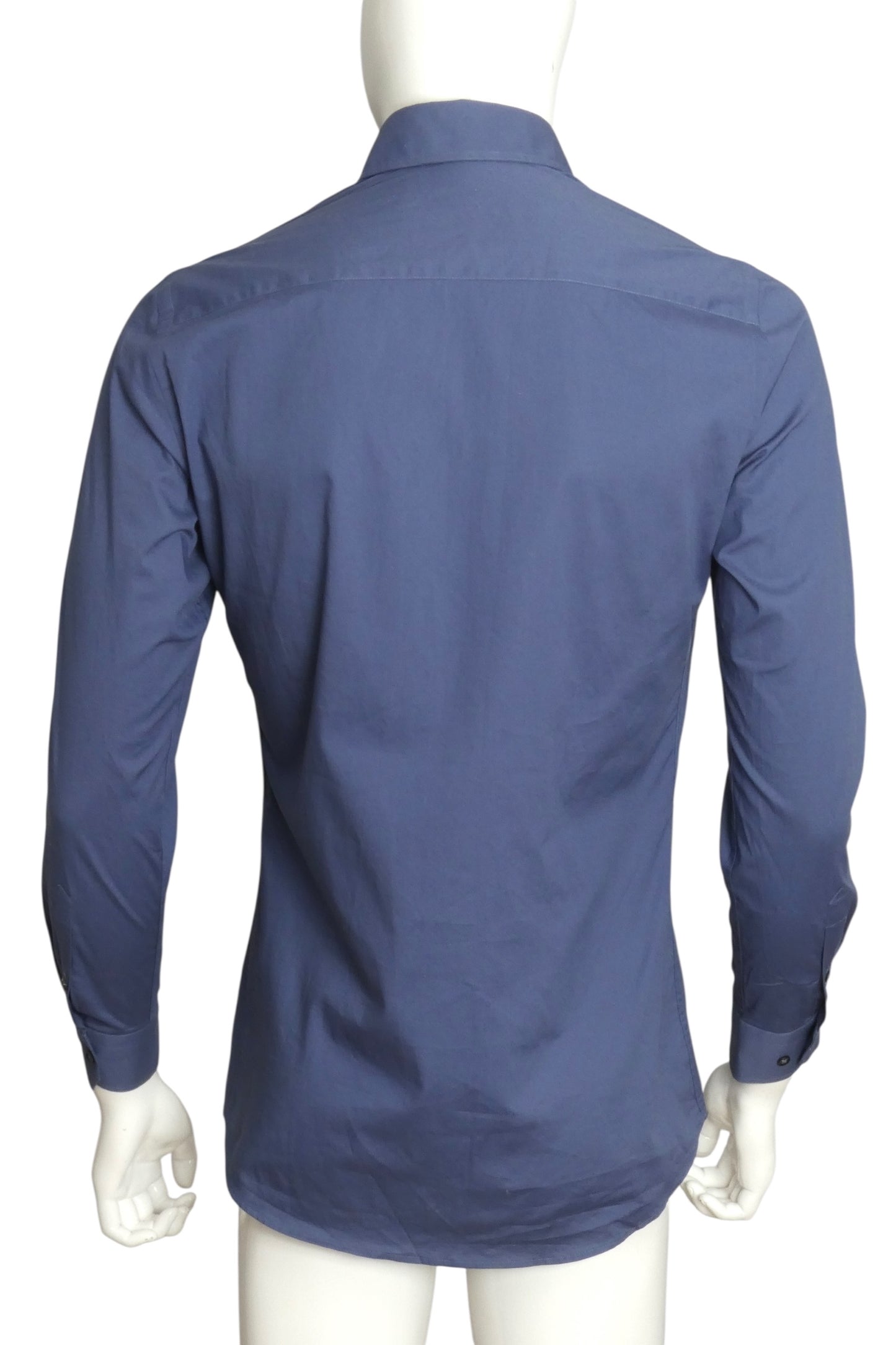 MOSCHINO- NWT Blue Twill L/S Shirt, Size Medium