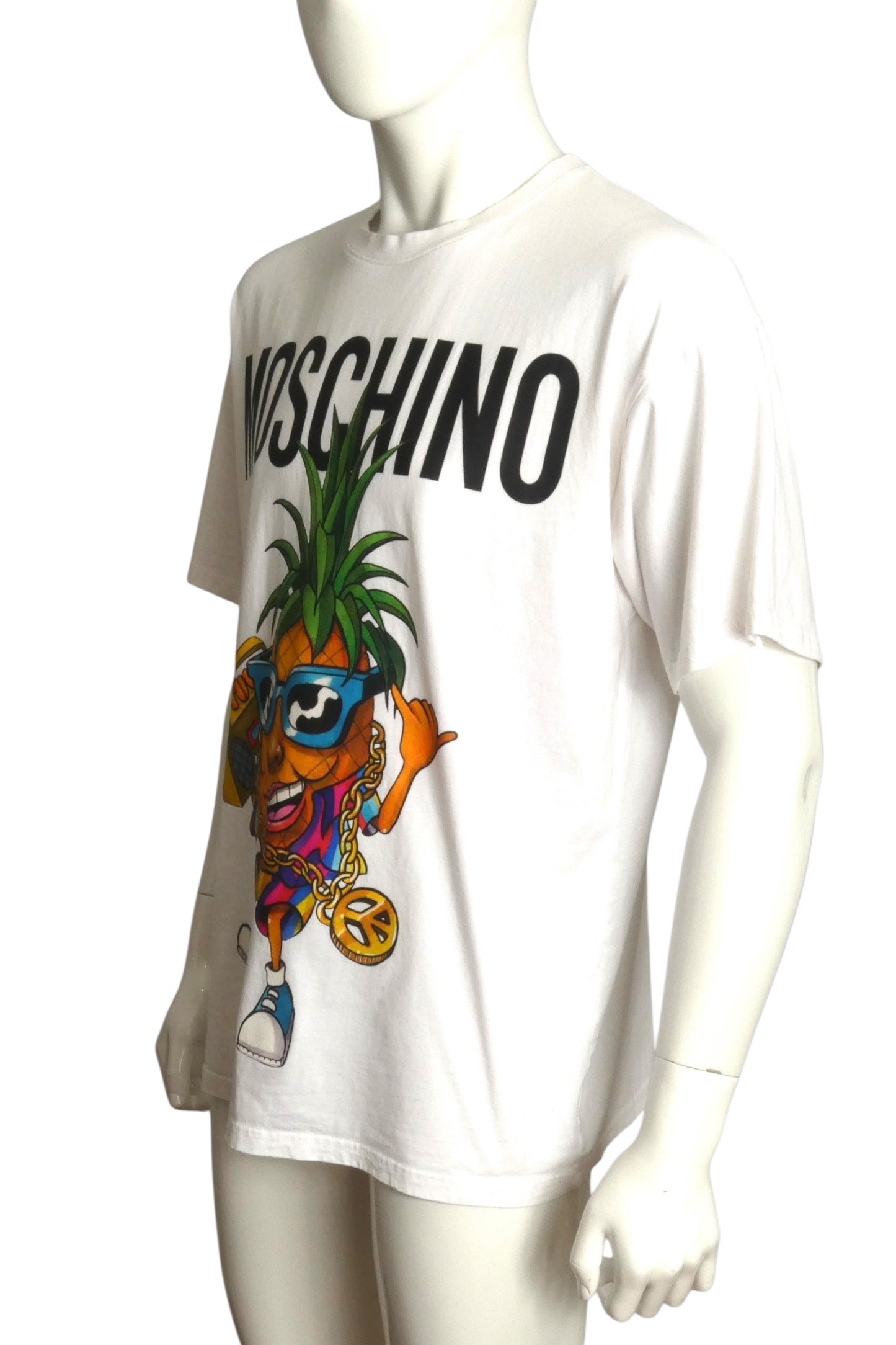 MOSCHINO FOR RIACHUELO 2021 Pineapple Graphic T-Shirt, Size Medium