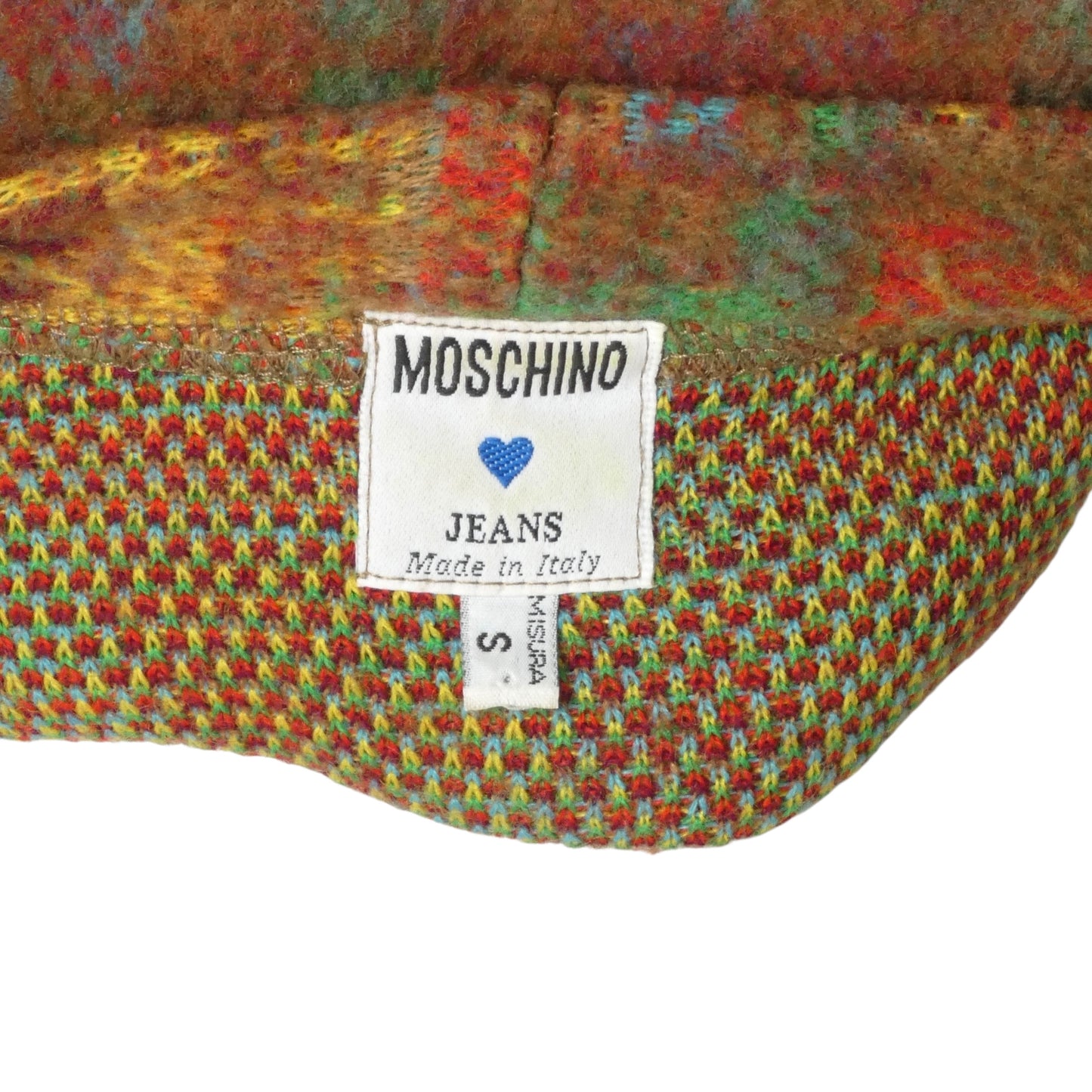 MOSCHINO JEANS- 1990s Multi Color Wool Cardigan, Size Small