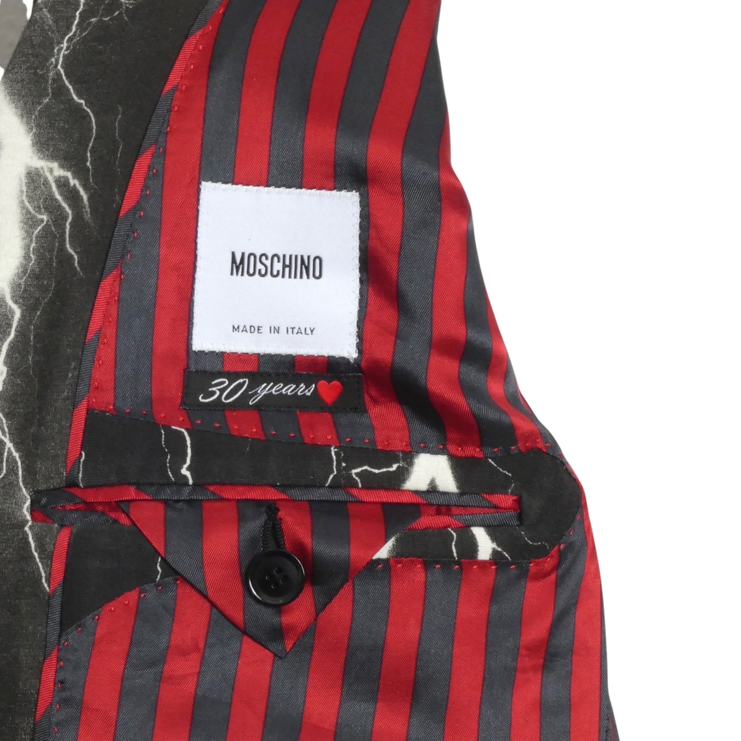 MOSCHINO- 30th Anniversary Black Blazer, Size Large