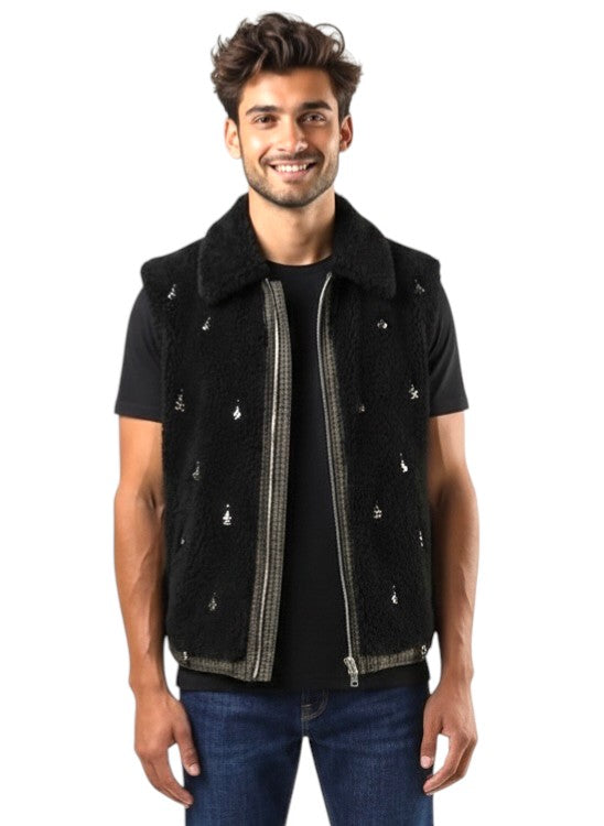 2022 Faux Fur Charm Vest, Size XL
