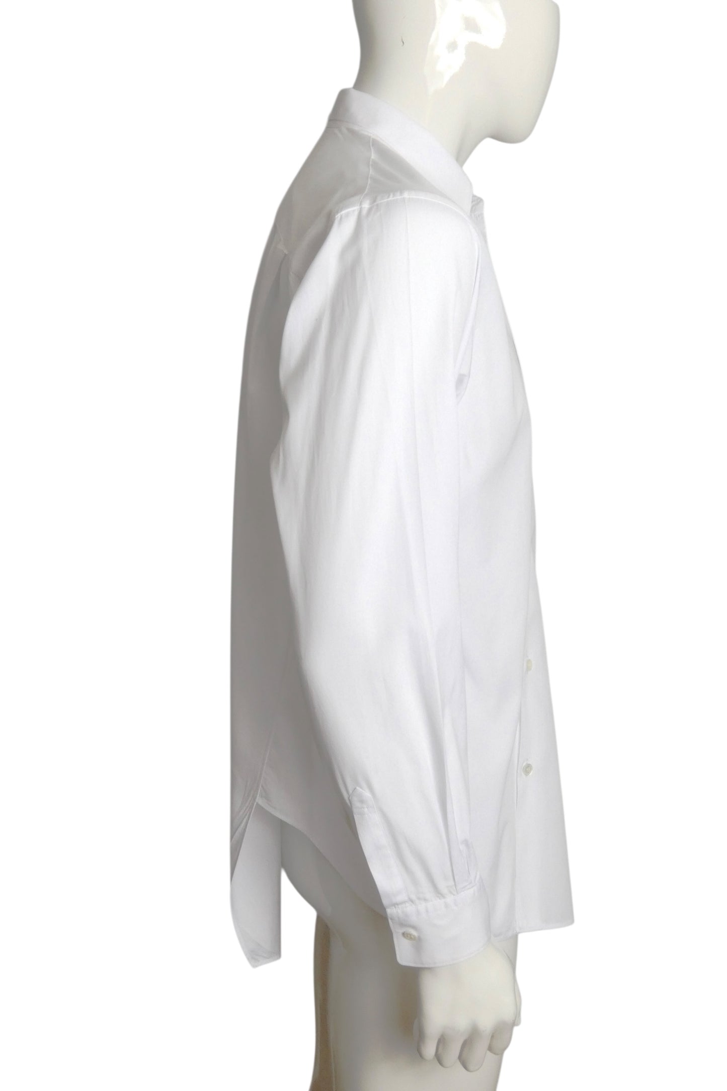 LACOSTE X COMME DES GARCONS- 2023 White Asymmetrical Shirt, Size Large