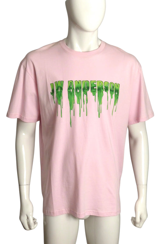 JW ANDERSON- 2022 Pink Graphic Print T-Shirt, Size XL