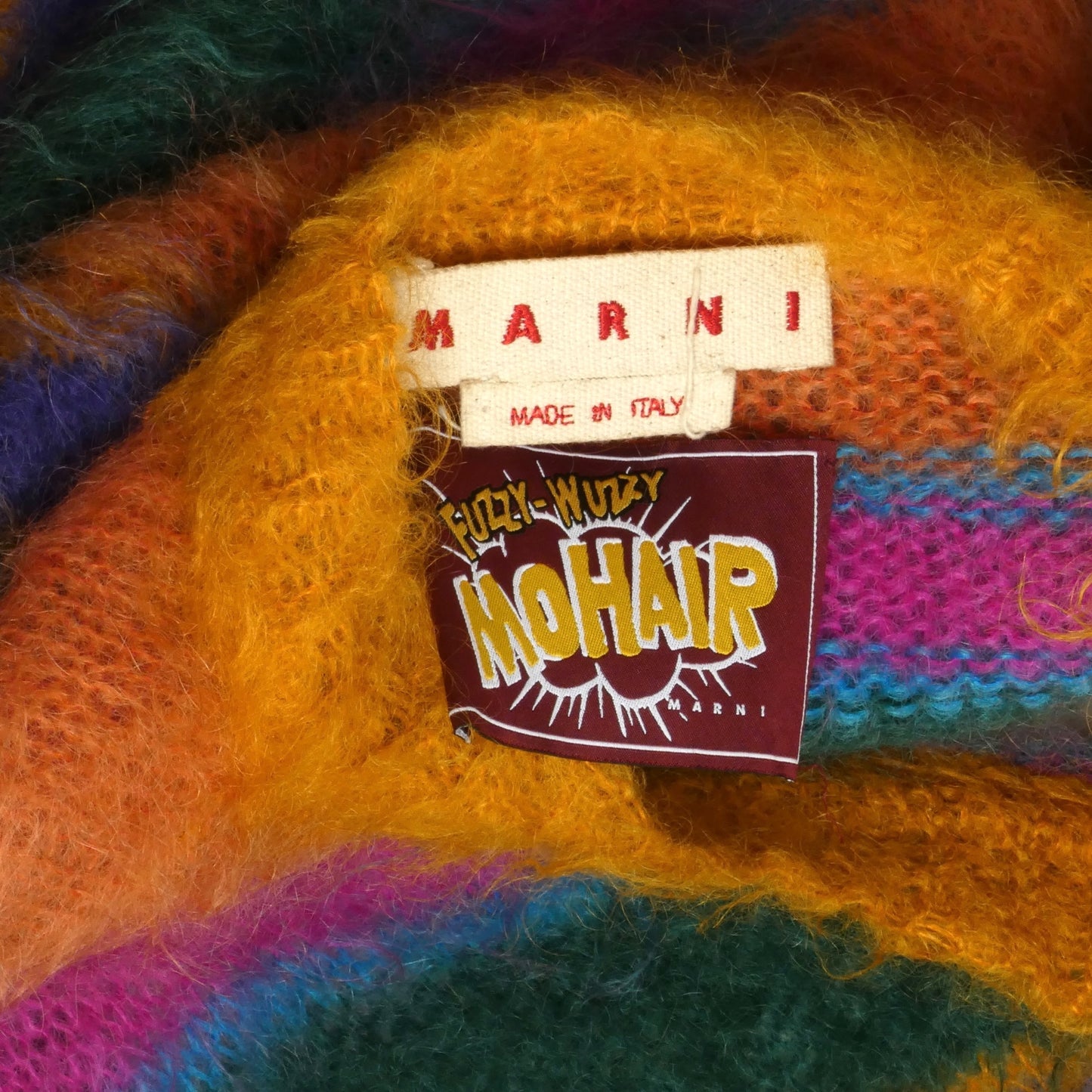 MARNI- 2022 Stripe Mohair Sweater, Size Medium