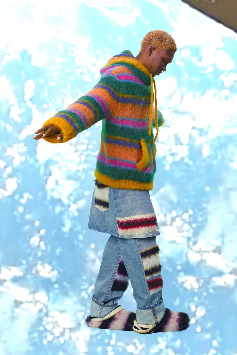 MARNI- 2022 Stripe Mohair Sweater, Size Medium