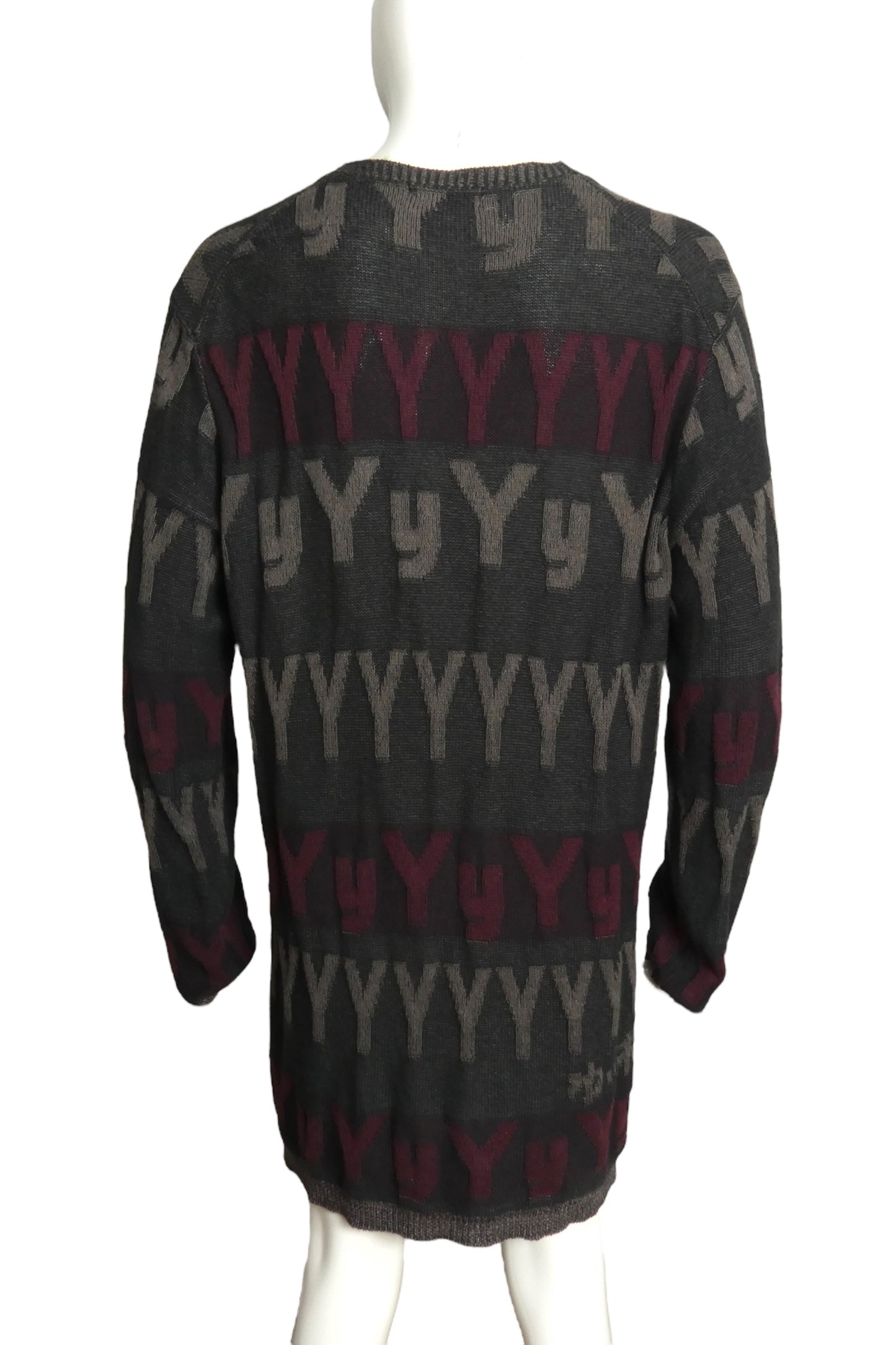 YOHJI YAMAMOTO- 2014 Multi Color Oversized Long Cardigan, Size Medium