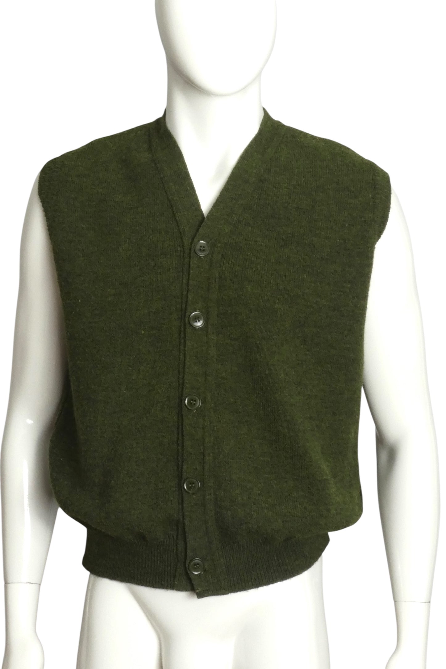 COMME DES GARCONS- 2021 Green Cardigan Vest, Size Large