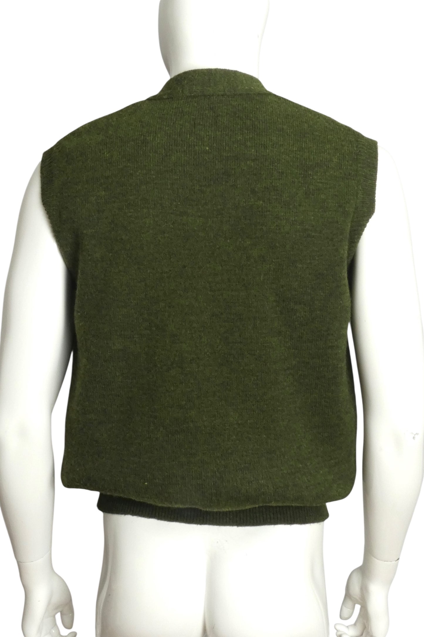 COMME DES GARCONS- 2021 Green Cardigan Vest, Size Large