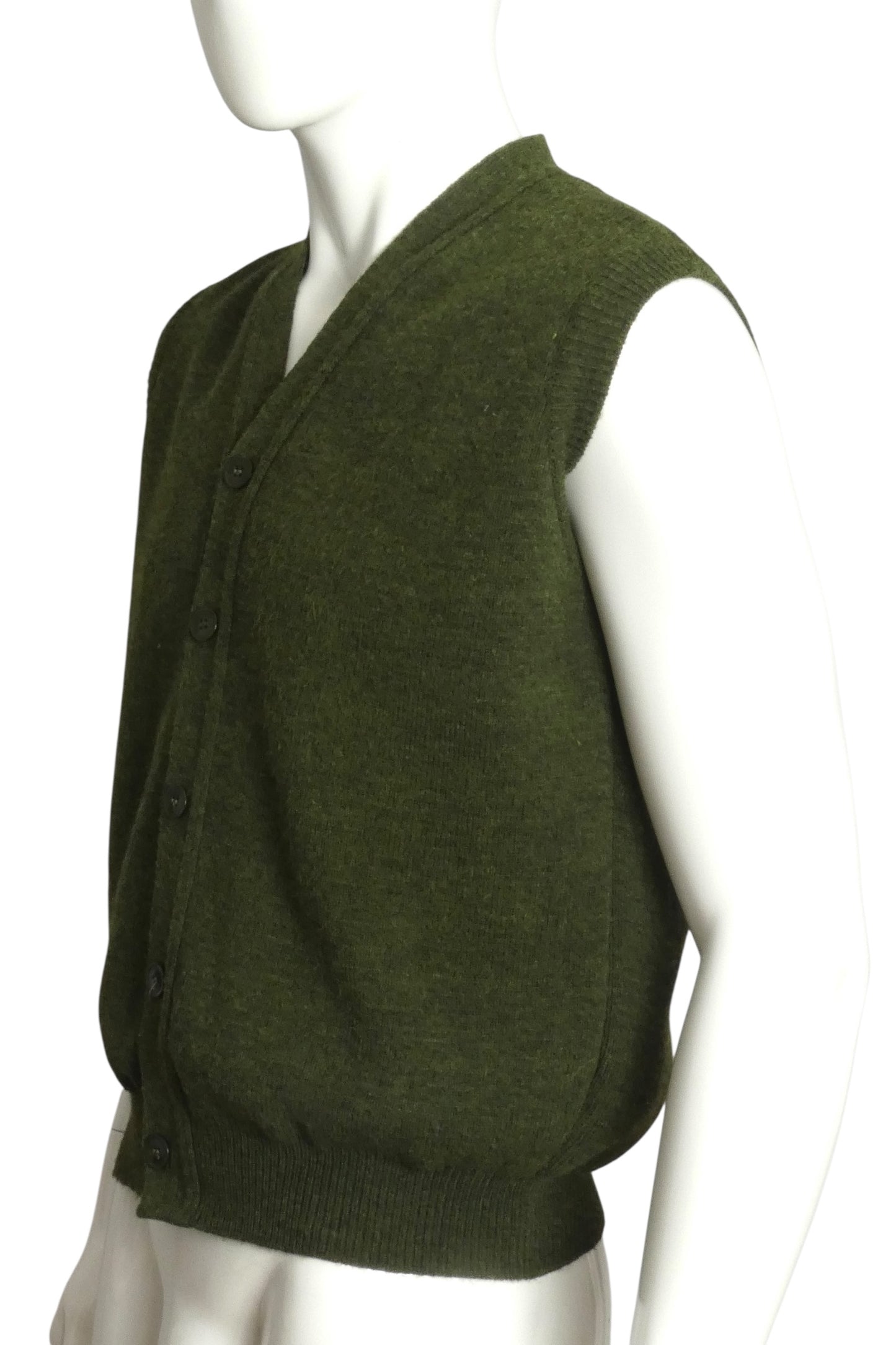 COMME DES GARCONS- 2021 Green Cardigan Vest, Size Large