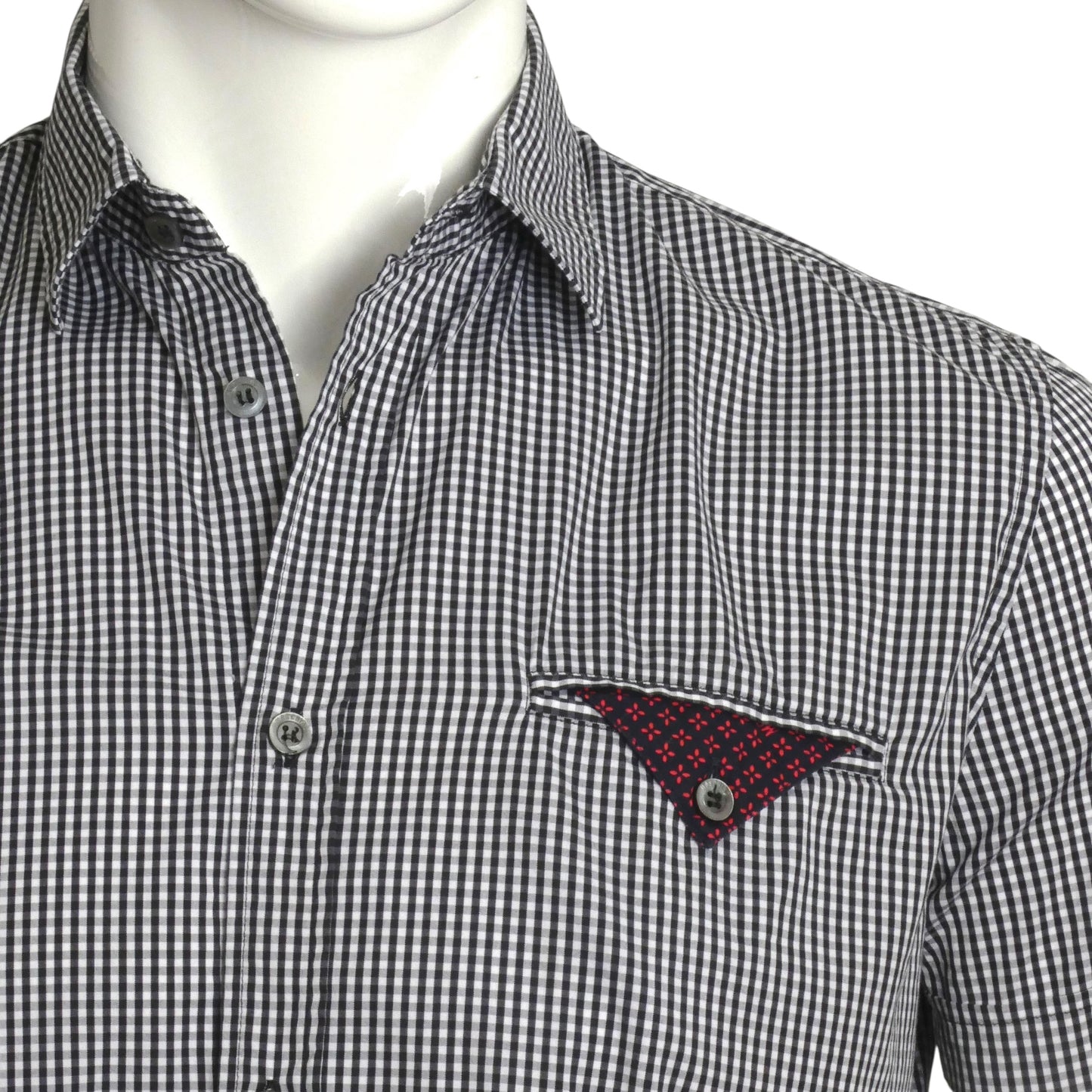 MOSCHINO- 30th Anniversary Gingham S/S Shirt, Size Medium