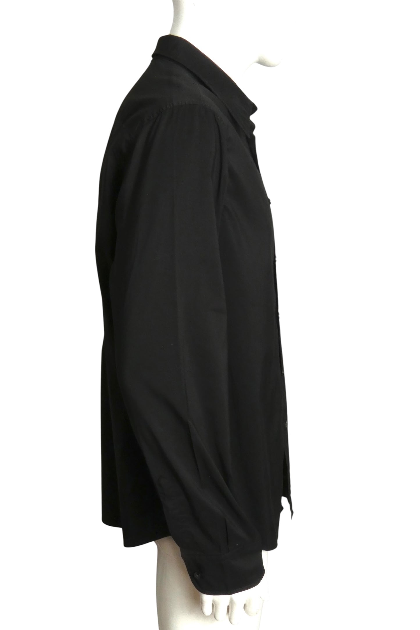 MOSCHINO JEANS- 1990s Black Cotton "Plumbers" Shirt, Size XL