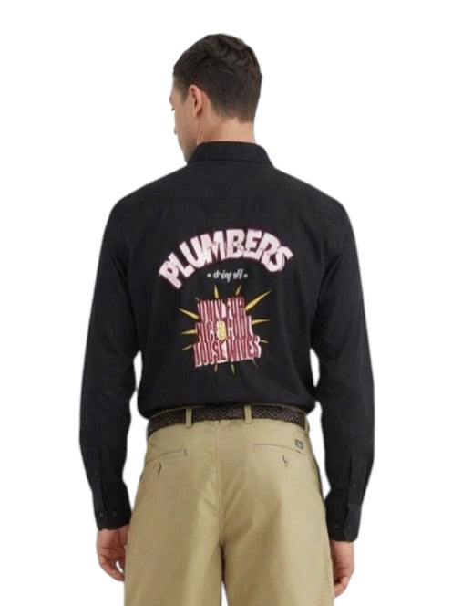 1990s Cotton "Plumbers" Shirt, Size XL