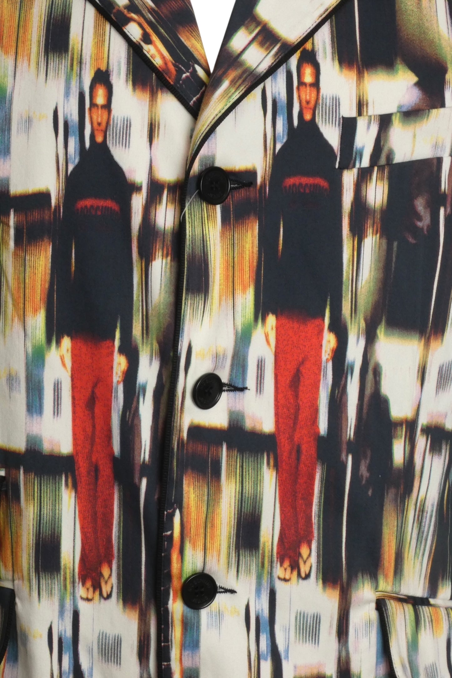 MOSCHINO JEANS- NWT Multi Color Printed Cotton Blazer, Size 2XL